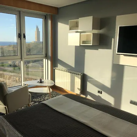 Parking, Vistas Al Mar Y Tres Habitaciones A Coruna Exterior photo