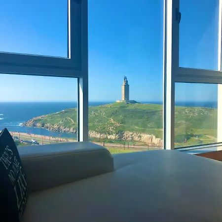 Parking, Vistas Al Mar Y Tres Habitaciones A Coruna Exterior photo